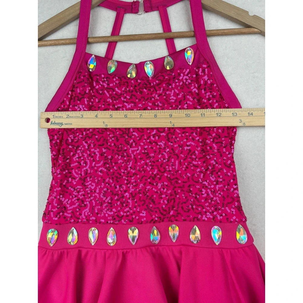 Weissman Dance Dress Girls XLC Sequin Rhinestone Performance‎ Costume